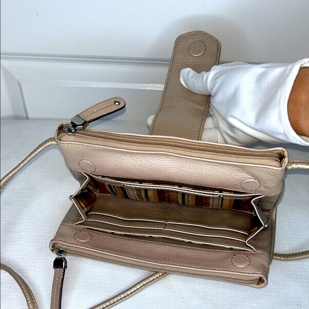 Tignanello Tan and Cream Crossbody with Soft Matte Finish Leather Vintage - Picture 6 of 17